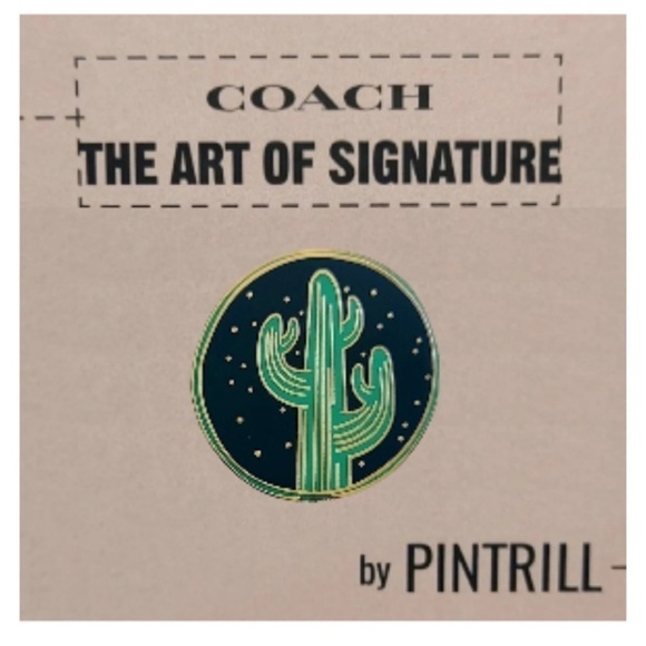 Coach Cactus Round Collectible Pin by Pintrill - Picture 1 of 8